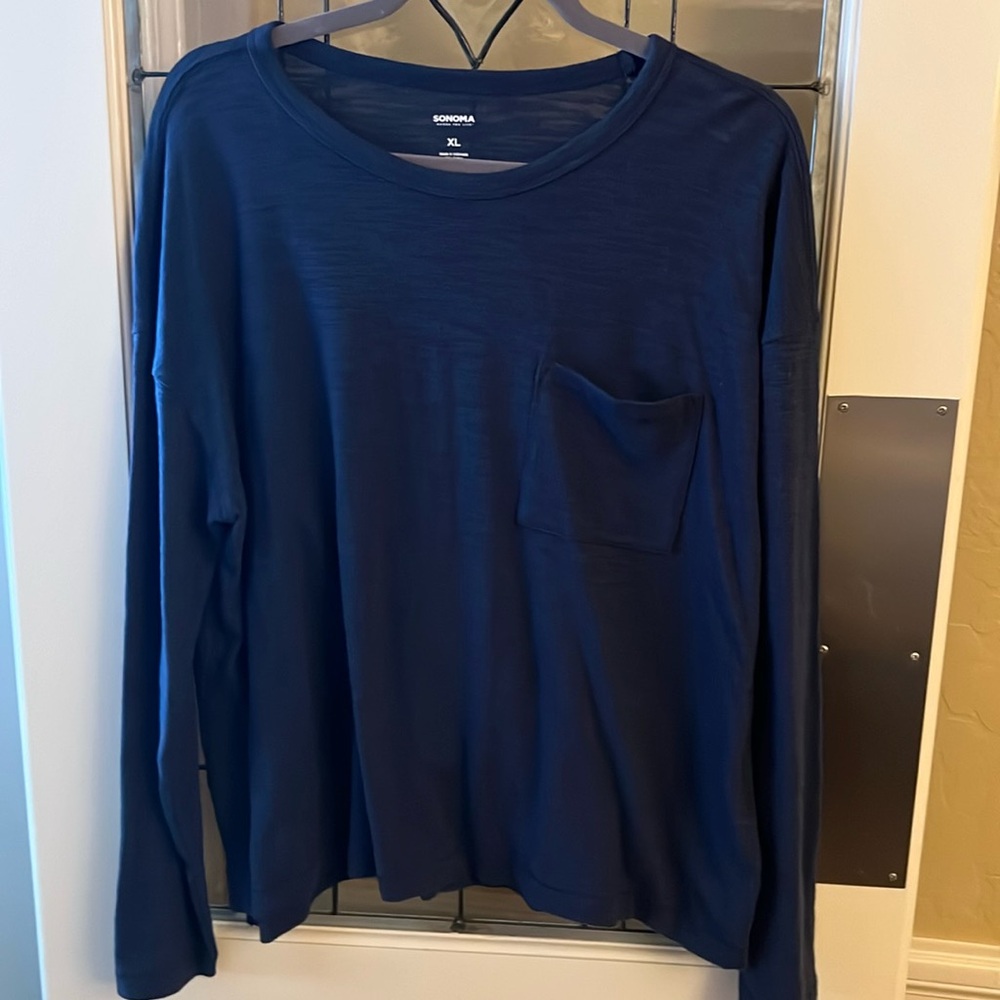 Long Sleeve Navy T-Shirt